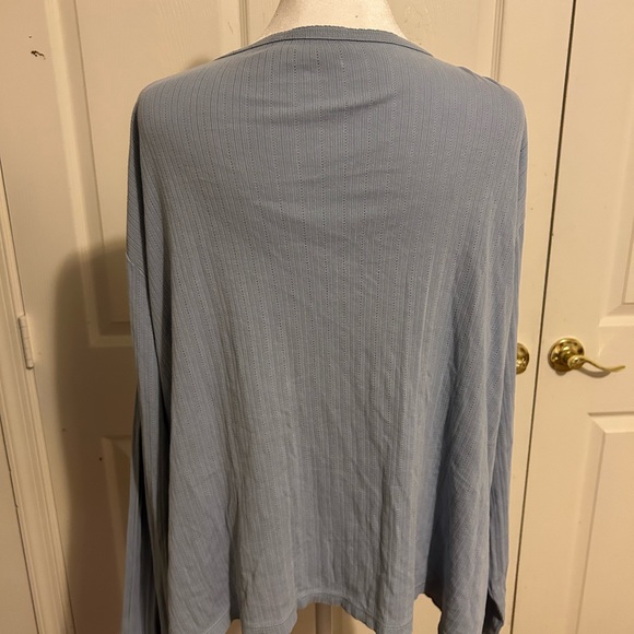 Light blue cotton cardigan from LL Bean, size XL - Picture 3 of 5